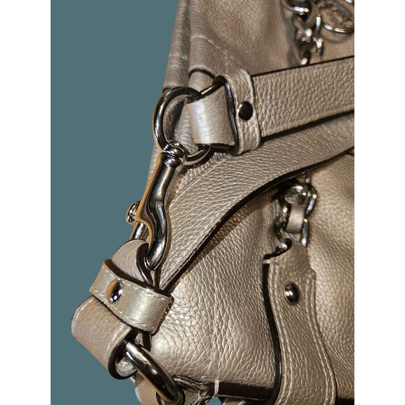 Coach Metallic Pebble Leather Chain Convertible Shoulder/Crossbody Bag - Picture 10 of 13